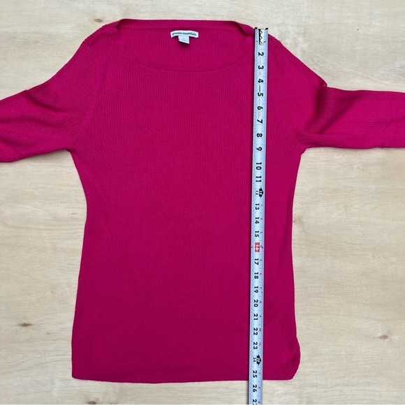 Amazon Essentials Pink Ribbed Long Sleeve Crew Sweater Women’s Size Large - Picture 7 of 8